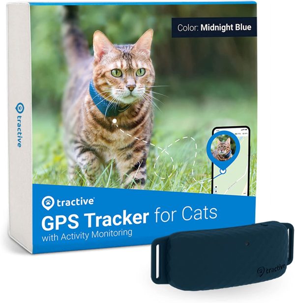 Tractive GPS CAT 4. Cat tracker. Follow every step in real-time. Unlimited Range. Activity Monitoring (w/ midnight blue collar attachment) - Image 7