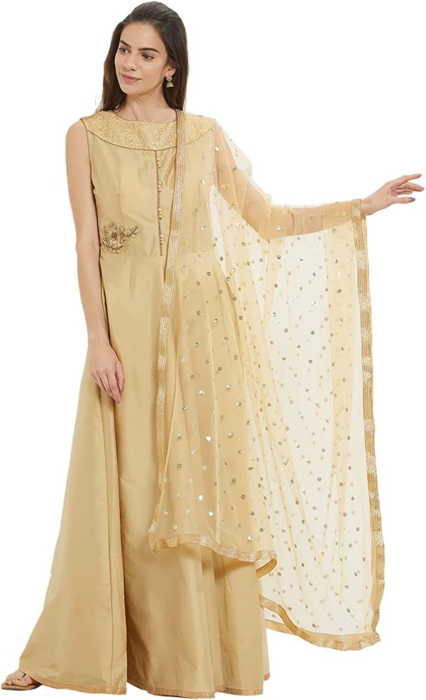 Dupatta Bazaar Woman's Embellished Net Dupatta - Image 2