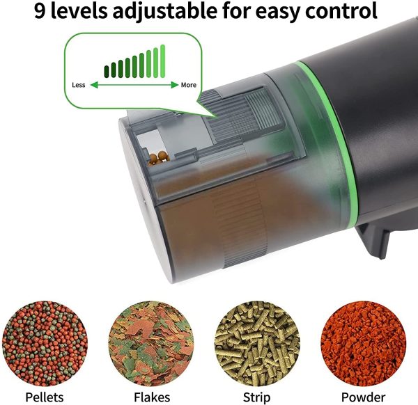 Ycozy Automatic Fish Feeder Rechargeable with USB Cable Moisture-proof Intelligent Electric Fish/Turtle Feeder for Aquarium & Fish Tank Intelligent Timer Fish Food Dispenser for Weekend / Vacation | Navi-EVS - Image 4