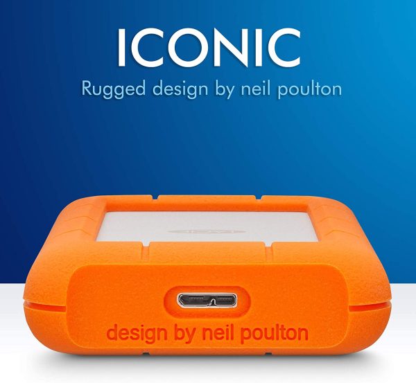 LaCie Rugged Mini USB 3.0 / USB 2.0 2TB Portable Hard Drive LAC9000298 - Image 7