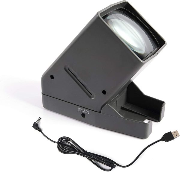 MEDALight USB Powered LED Lighted Viewing for 35mm Slides & Film Negatives, Desk Top/Portable LED Negative and Slide Viewer 3X Magnification,35mm Film and Slide Viewer - Image 6