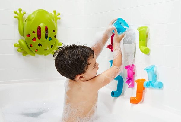 Boon Building Bath Pipes Toy, Set of 5, Multicolor - Image 5