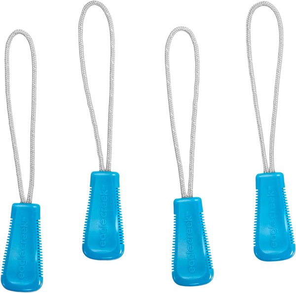 Eagle Creek Reflective Zipper Pull Set, Brilliant Blue, Set of 4