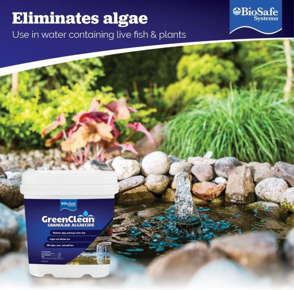 GreenClean Granular Algaecide - 8 lbs - String Algae Control for Koi Pond, Fountain, Waterfall, Water Features on Contact. EPA Registered - Image 3