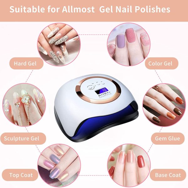 DAWNTREES Professional UV LED Nail Lamp,Polish Nail Dryer, with 4 Timer Settings, Automatic Sensor and LCD Display, Gel Curing Lamp, Gel Polishing Lamp - Image 9