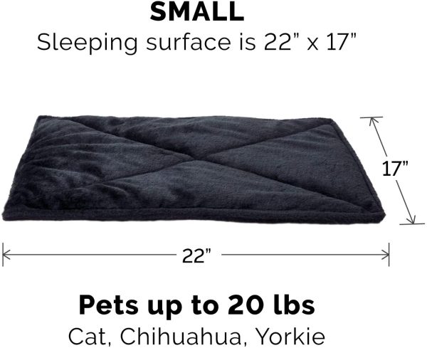 FurHaven Pet Heating Pad | ThermaNAP Faux Fur Self-Warming Bed Mat for Dogs & Cats, Black - Image 2