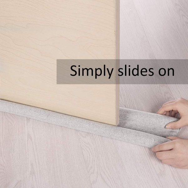 SWISSELITE Double Door Draft Stopper Adjustable 32 to 38 Inches,Sound Proof Reduce Noise Keeping Warm in and Cold Out, Heavy Duty Efficient Door Sweep - Image 3