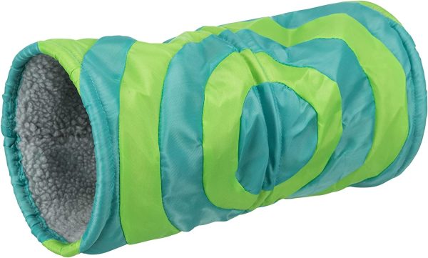 Trixie Cushy Plush Play Tunnel, 15 x 35 cm, Green - Image 3