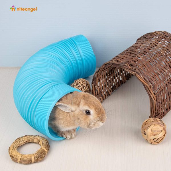 Niteangel Fun Tunnel with 3 Pack Play Balls for Guinea Pigs, Chinchillas, Rats and Dwarf Rabbits (Blue) - Image 6