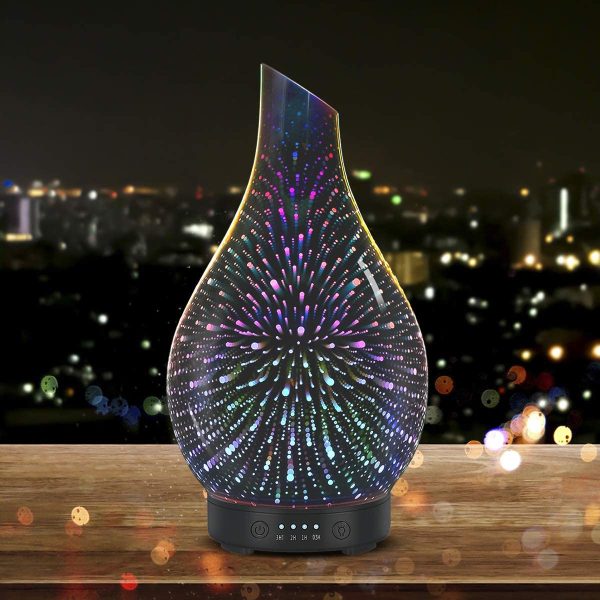 Essential Oil Diffuser 120ML Aroma Ultrasonic Humidifier with Handmade Glass BPA Free Waterless Auto-Off Timer Setting for Home Yoga Office - Image 5