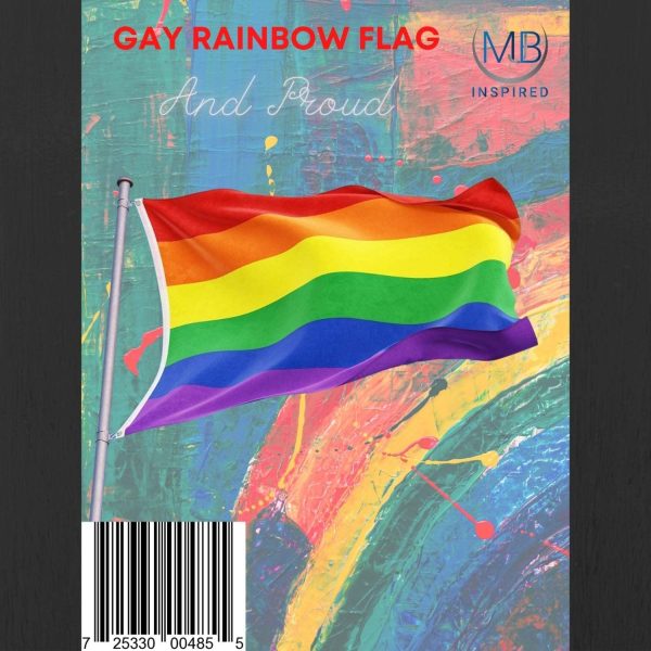 Rainbow Gay Pride Flag. Robust Full Size 5ft x 3ft. MJB Inspired ? Polyester Pride Flag is Suitable for Indoor or Outdoor use. Display Your Pride in who You are.