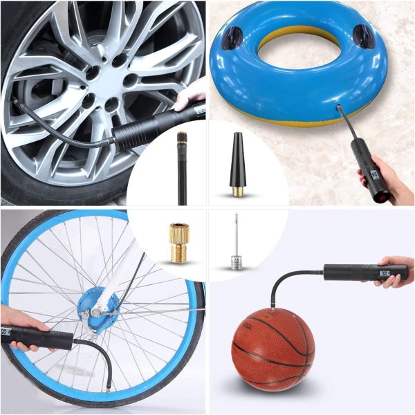 Portable Air Compressor Pump?? Rechargeable Mini Tire Inflator LCD Display & Emergency LED Light 150 PSI Wireless Electric Air Compressor for Bicycle Motorcycle Tires Ball and Other Inflatables - Image 5