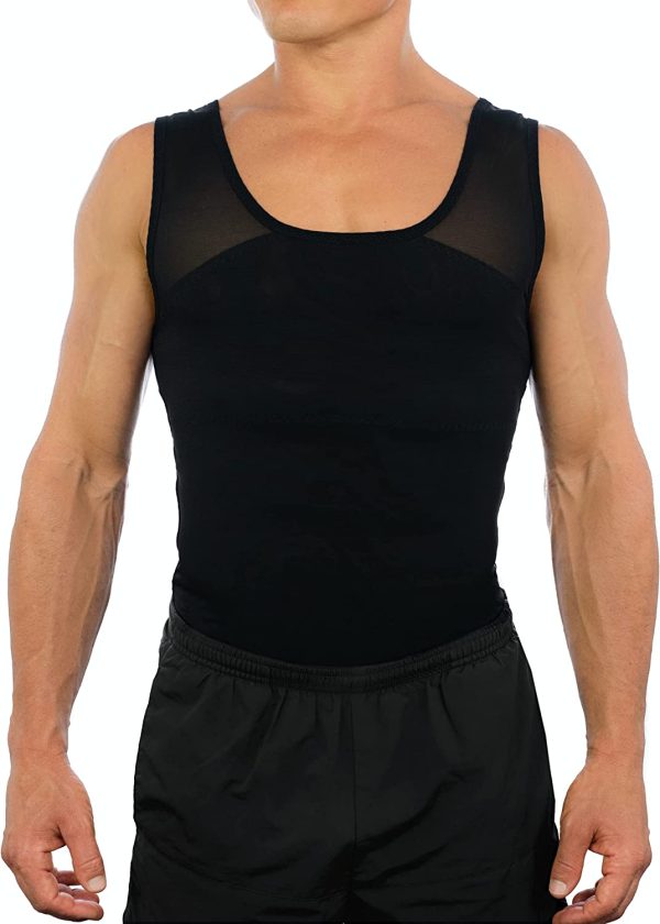 Esteem Apparel Original Men's Chest Compression Shirt to Hide Gynecomastia Moobs