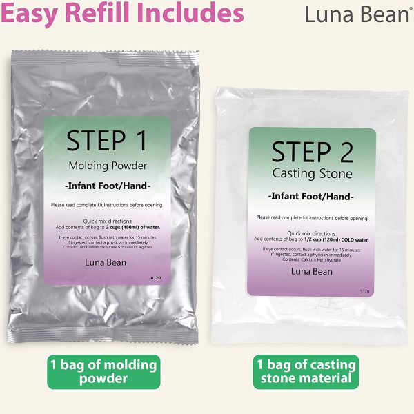 Luna Bean Infant Plaster Life Casting Kit -Refill- (Step 1 & Step 2) - Image 2