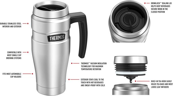 Stainless King Vacuum Insulated Travel Mug, 470ml, Midnight Blue, SK1000MB4AUS