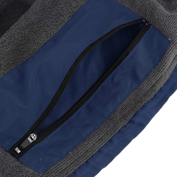 Changing Jacket Waterproof Outdoor Jacket with Hooded Fleece Poncho Wind Jacket - Blue - Image 9