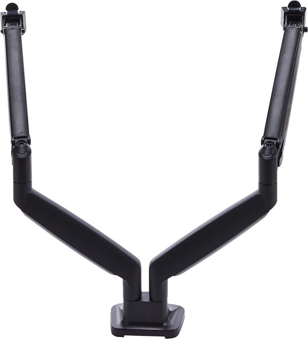 Smooth Full Motion Dual Monitor Adjustable Gas Spring Desk Mount - Black for Large Screens, Supports Up to 34 Inch Monitors, with 19.8 Lbs Max Weight Per Display, Easy Set Up - Image 5