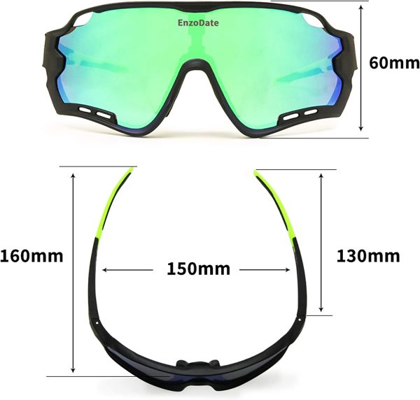 EnzoDate Cycling Polarized Goggles with 3 Lenses for Mountain Bike ATV Outdoor Sports Sunglasses MTB Eyewear - Image 4