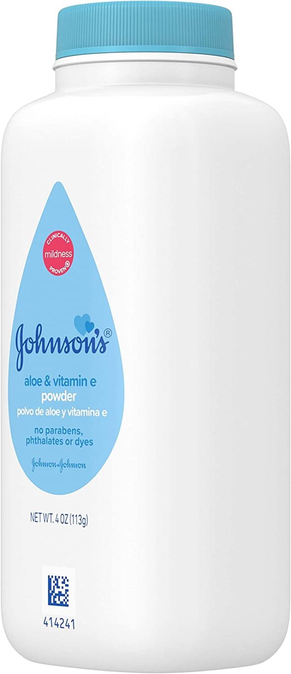 Johnson's Baby Powder With Aloe Vera & Vitamin E For Soft Skin, 4 Oz. - Image 4