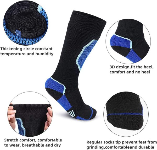 Compression Socks, Winter Thicken Socks, Calf Compression Ski Socks, Warm Thermal Socks, Sports Football Socks for Men and Women - Image 7