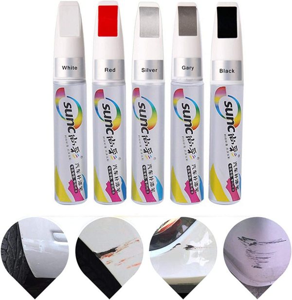 Car Scratch Repair Pen, Touch Up Paint for Cars Paint Scratch Repair, Waterproof Auto Scratch Remover Pen, Quickly Scratch Fix for Cars, White Black Red Gray Car Professional Paint Pen - Image 4