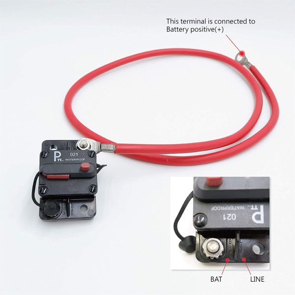 parts PTT 25 Amp / 12V- 48VDC Hi-Amp Circuit Breaker with Switch Manual Reset, Ignition Protected, 12V- 48V DC,Water proof,Water resistant - Image 3