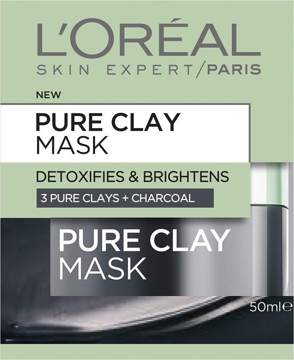 L'Or??al Paris Pure Clay Detoxifying Charcoal Mask 50ml