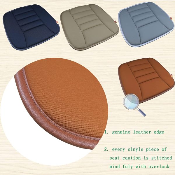 RaoRanDang Car Seat Cushion Pad for Car Driver Seat Office Chair Home Use Memory Foam Seat Cushion, Coffee - Image 6