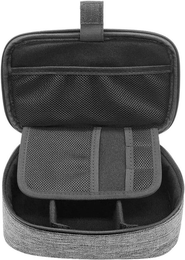 sisma Travel Electronics Organiser Carrying Case for Power Cords Power Bank Earbuds Hard Drives Memory Cards Laptop Adapter Mouse Small Accessories -Grey 1680D Fabrics SCB17092B-OG - Image 7