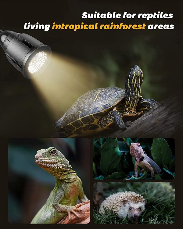 LED Reptile Light Bulb,UVA UVB Lamp for Reptiles Lizard Turtle, Integrated LED Light fixtures (3watt-UVB5.0) - Image 5