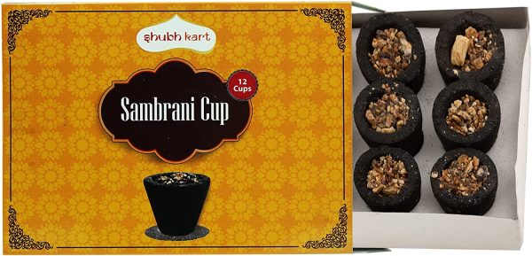 Sambrani Natural Indian Resin/ Loban/ Dhoop /Guggal/ Incense Cup 12pcs - 12 in a Pack - Image 2