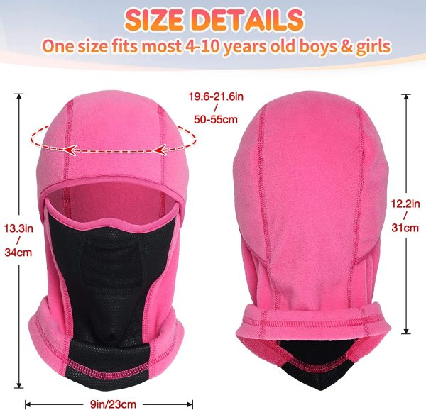 Venswell Kids Balaclava Windproof Ski Mask Winter Face Warmer for Cold Weather Boys Girls - Image 5