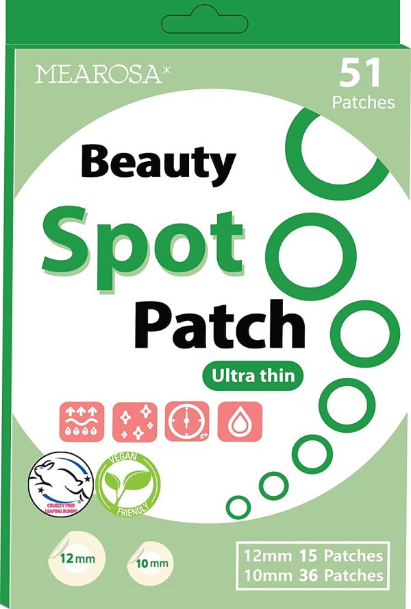 MEAROSA Ultra Thin Spot patch Invisible Pimple Patch 51 dots - Absorbing cover, Hydrocolloid Blemish Beauty Spot Patch, Two Size, All skin type (51 Patches) - Image 2