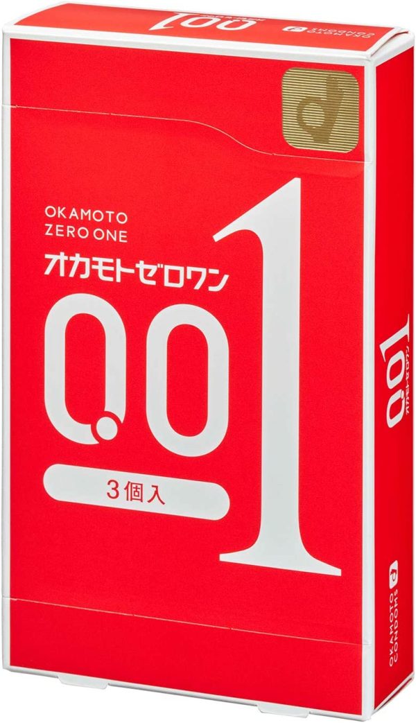 Japan Okamoto 001 0.01 mm Zero One Thinnest Condoms Medium Size 3 Pieces - Image 2