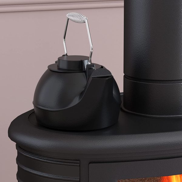 Fire Beauty Humidifying Iron Kettle??Stove Humidifier??Wood Stove Kettle??Cast Iron??Chrome handle??Matte Black - Image 7