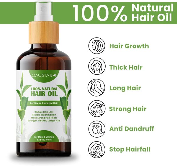 Hair Oil-100% Natural Organic Herbal Hair Growth Treatment-For All Hair Types(100&200ml)