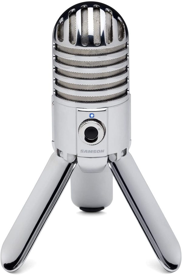 Samson Meteor USB Microphone Portable Studio Condenser - Smooth, Flat Frequency Response of 20Hz?C20kHz - Ideal for Podcasting, Music Recording, Gaming, Skype or Streaming - Silver Chrome (SAMTR) - Image 4