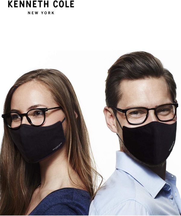 Kenneth Cole Face Mask with Heiq V-block and Smart Temp - The Perfect Mask that Fits Your Active Lifestyle (Pack of 3)