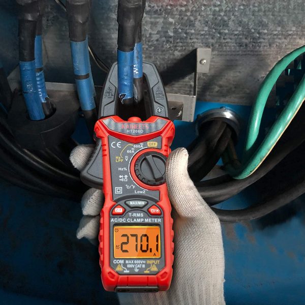 KAIWEETS Digital Clamp Meter T-RMS 6000 Counts, Multimeter Voltage Tester Auto-ranging, Measures Current Voltage Temperature Capacitance Resistance Diodes Continuity Duty-Cycle (AC/DC CURRENT) - Image 3