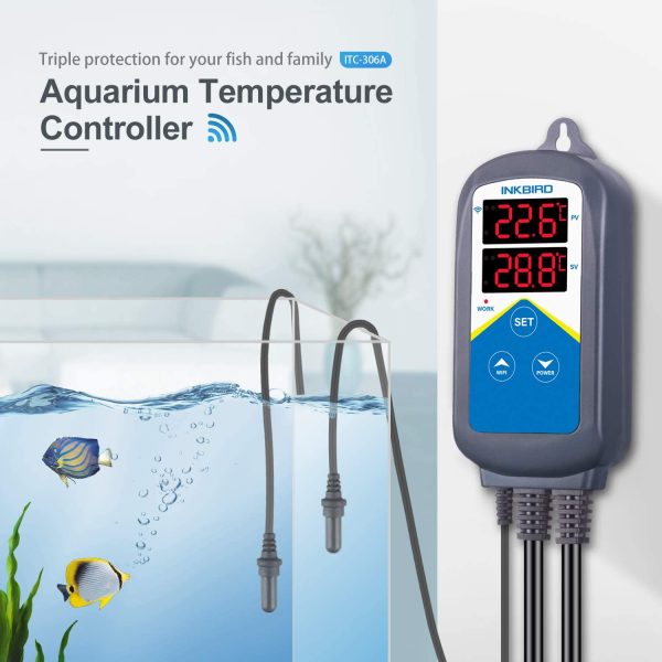 Inkbird WiFi Temperature Controller 306A 2400W Aquarium Dual Relays Dual Waterpoof Probes Thermometer for Fish Tank MarineSaltwater Terrarium - Image 7