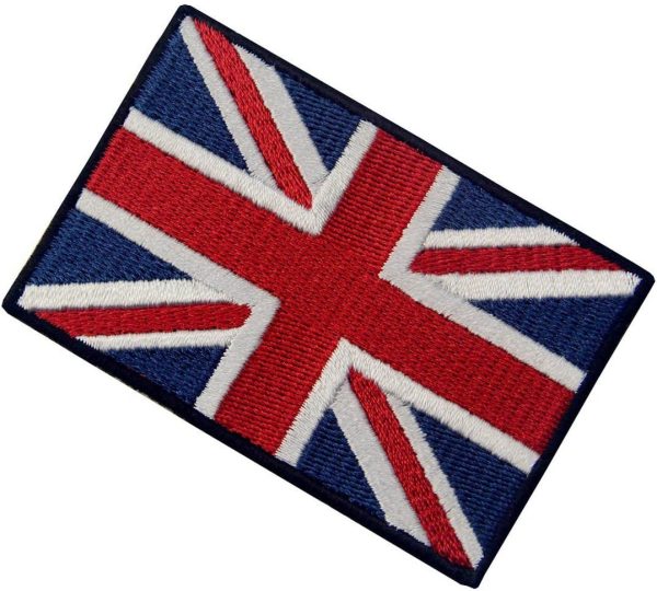 EmbTao Patches British Union Jack Embroidered England Flag UK Great Britain Hook & Loop Emblem