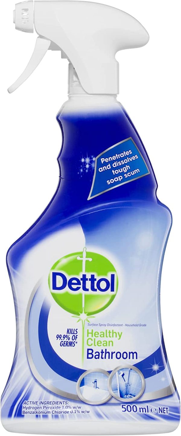 Dettol Healthy Clean Bathroom Spray Anti-Bacterial, 500ml