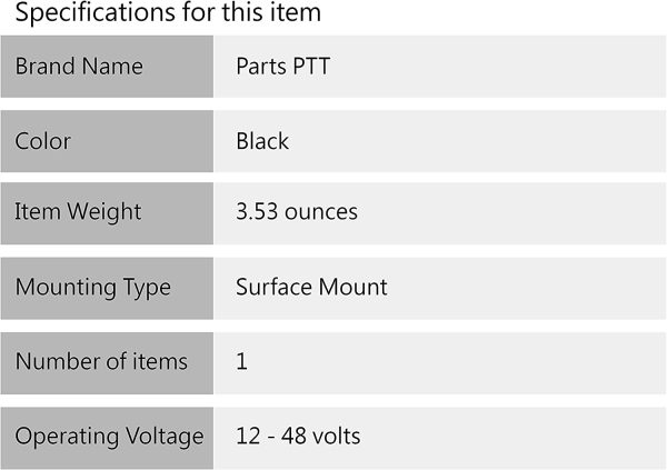 parts PTT 25 Amp / 12V- 48VDC Hi-Amp Circuit Breaker with Switch Manual Reset, Ignition Protected, 12V- 48V DC,Water proof,Water resistant - Image 4