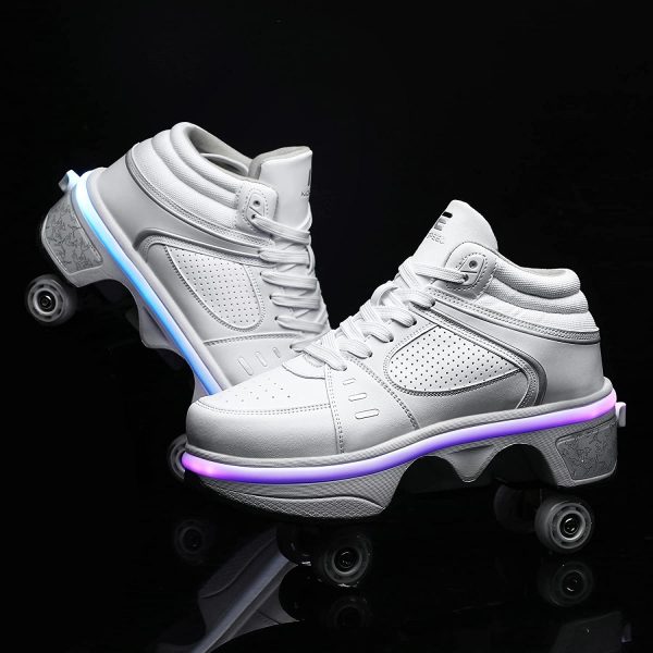 KOFUBOKE Retractable Roller Shoes Adult and Kid's Skating Shoes Men and Women Walking Shoes with Wheel - Image 6