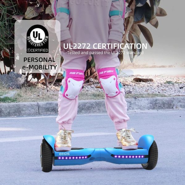 RIDEO Q3-C Hoverboard UL 2272 approved Electric Self balance Scooter 36v DC brushless dual 250w hub motor LED RGB light Bluetooth - Blue - Image 9