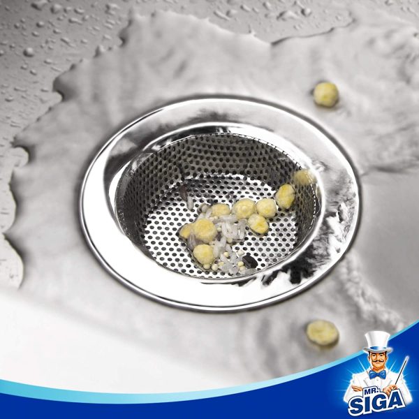 MR.SIGA Stainless Steel Kitchen Sink Strainer, Pack of 3