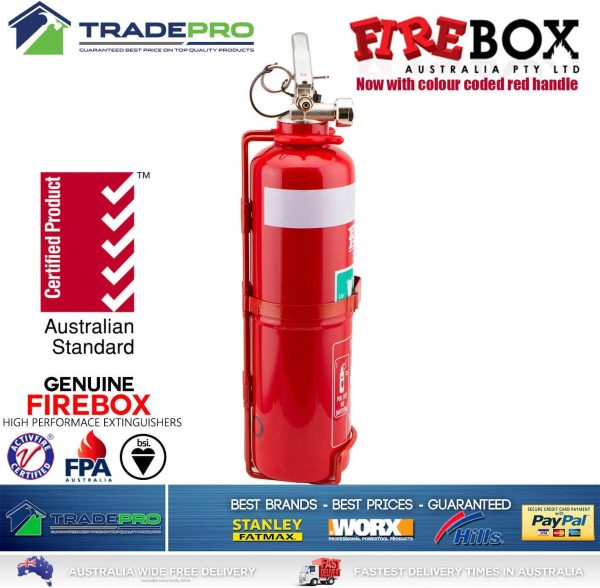 Fire Extinguisher 1kg ABE Professional Dry Powder 1kg & Bracket Car Boat Home