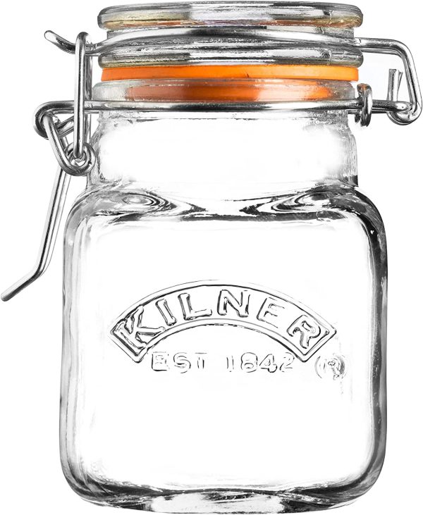 Square Clip Top Spice Jar, 70ml, Transparent 01651 - Image 3