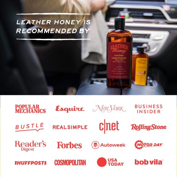 Leather Honey Complete Leather Care Kit Including Leather Conditioner (8 oz), Leather Cleaner (8 oz) and Two Applicator Cloths for use on Leather Apparel, Furniture, Auto Interiors, Shoes, Bags - Image 2