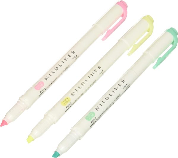 Highlighter Mild Liner, 3 Color Set (WKT7-3C) - Image 3